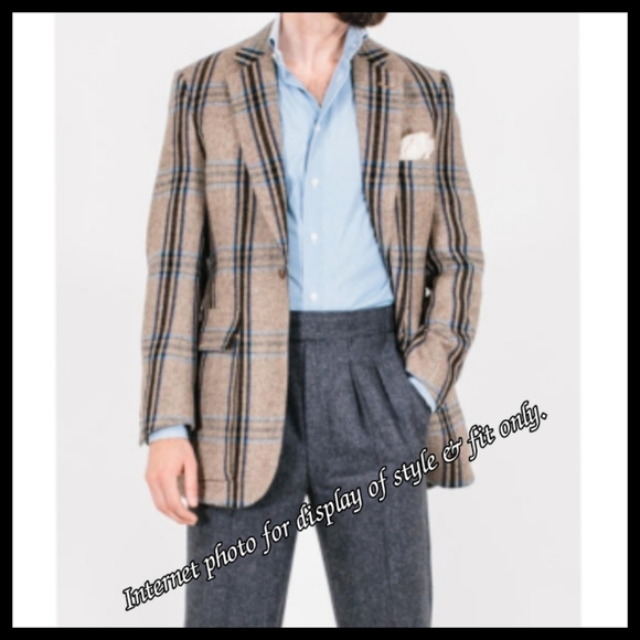 Roundtree & Yorke Men's Silk/Wool Blend Houndstooth Sports Jacket Size: 42R - Picture 13 of 13